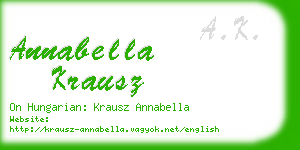 annabella krausz business card